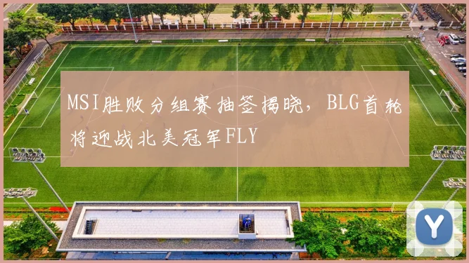 MSI胜败分组赛抽签揭晓,BLG首轮将迎战北美冠军FLY